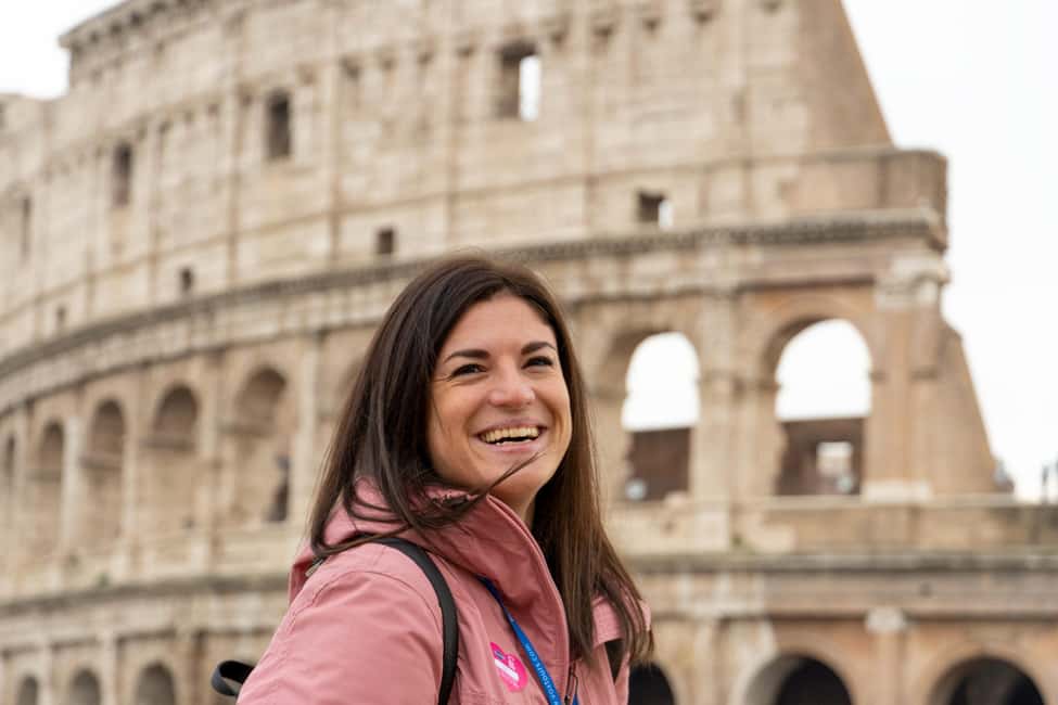 Colosseum Guided Tour: Hotel Transport included - Entering the Colosseum: first and second levels with clear audio