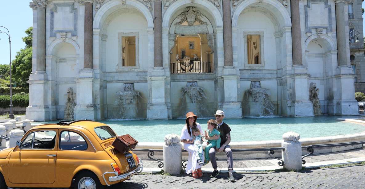 Fiat Cinquecento Vintage Rome City & Photo Tour - Gianicolo Terrace: The View Stop You’ll Remember
