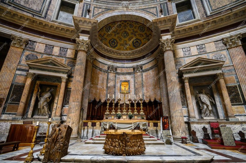 Pantheon Skip-the-Line Priority Ticket with Pantheon E-Book - Inside the Pantheon: Major Artworks, Oculus, and Tombs