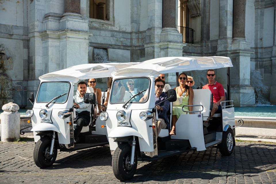 Rome: 2-Hour Vip Tuk-tuk tour with Hotel Pickup and Prosecco - Fontana dell’Acqua Paola: the planned break with aperitif and tastings