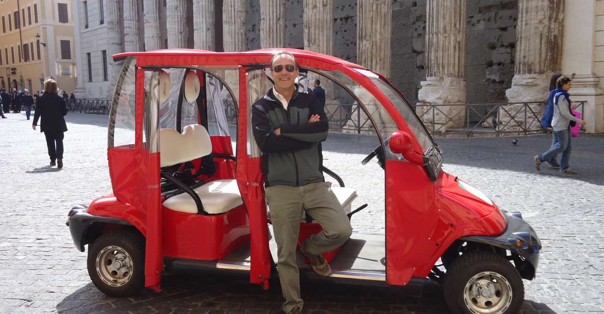 Rome: 4-Hour Private Afternoon Golf Cart City Tour - Trevi Fountain: seeing the icon without drowning in it