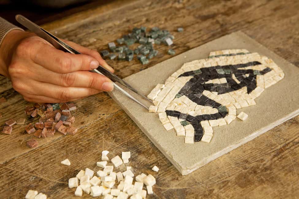 Rome: Ancient Mosaic Making Workshop - What You Actually Learn: Texture, Composition, and Cutting