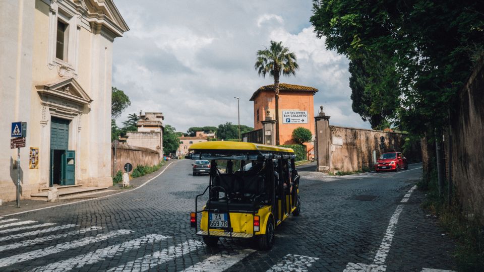 Rome: Appian Way Golf Cart Tour with Roman Catacombs Entry - Tomb of Cecilia Metella: the Appian Way landmark you recognize