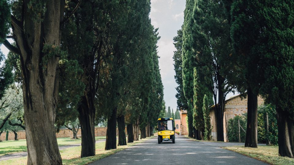 Rome: Appian Way Golf Cart Tour with Roman Catacombs Entry - Aurelian Walls and the Pyramid of Cestius: quick hits with strong payoffs