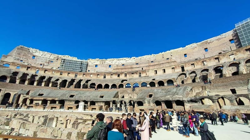 Rome: Colosseum, Forum and Palatine Hill - Colosseum First and Second Levels: Seats, Scale, and City Views