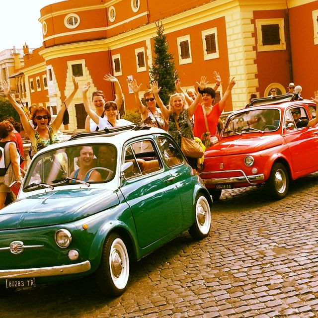 Rome Driving Tour By Vintage Fiat 500 - Aventine Hill’s secret keyhole and Piazza dei Cavalieri di Malta