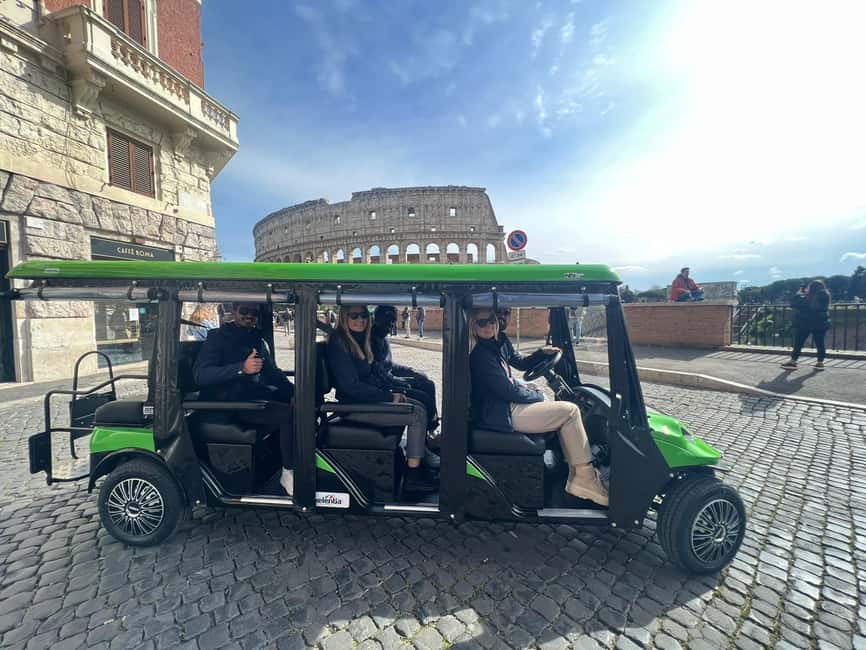 Rome: Golf Cart Tour with Artisanal Gelato Tasting - Theatre of Marcellus: a classic Rome exterior moment