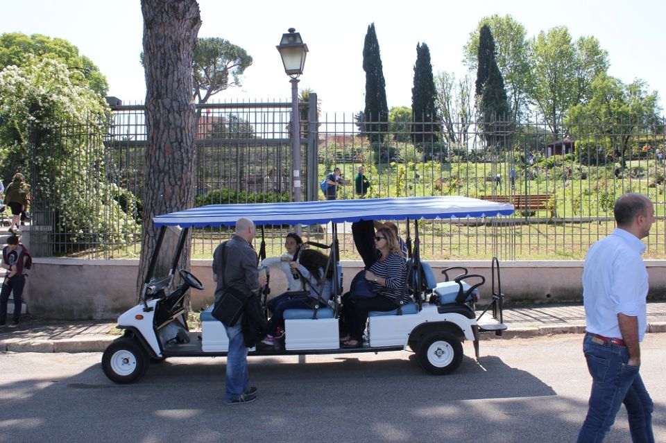 Rome: Private Guided City Highlights Tour by Golf Cart - Aventine Hill: Knights of Malta, rose garden, and orange grove