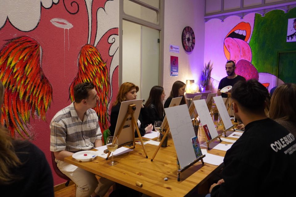 Rome: Wine and Paint Experience in Piazza Navona - The Painting Session: Easy Steps, Plus Freedom to Create Your Own