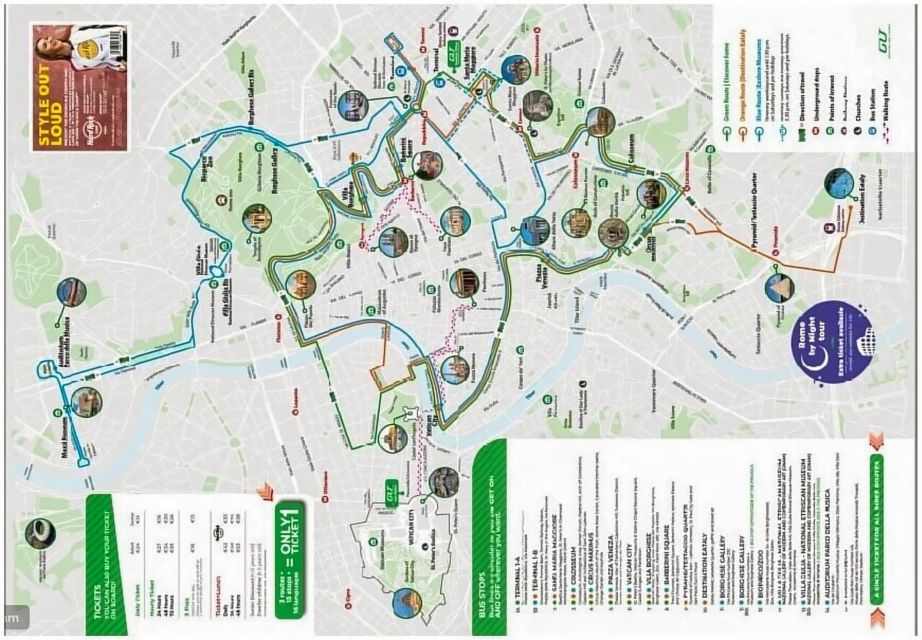 Rome:Hop-On Hop-Off Panoramic Open Bus Ticket 3 Circuits x 1 - Bioparco and Villa Giulia: families and history-adjacent breaks